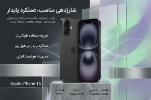 گوشی موبایل اپل iPhone 16 CH/A ظرفیت 256 گیگابایت رم 8 گیگابایت دو سیمکارت فیزیکی - Not Active - رجیستری گارانتی اصالت کالا 3 موبایل اپل iPhone 16 CH/A ظرفیت 256 گیگابایت رجیستری گارانتی اصالت کالا ق5غث