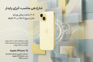 گوشی موبایل اپل iPhone 15 ZA/A ظرفیت 128 گیگابایت رم 6 گیگابایت دو سیمکارت - Not Active - رجیستر گارانتی 3 333باتری