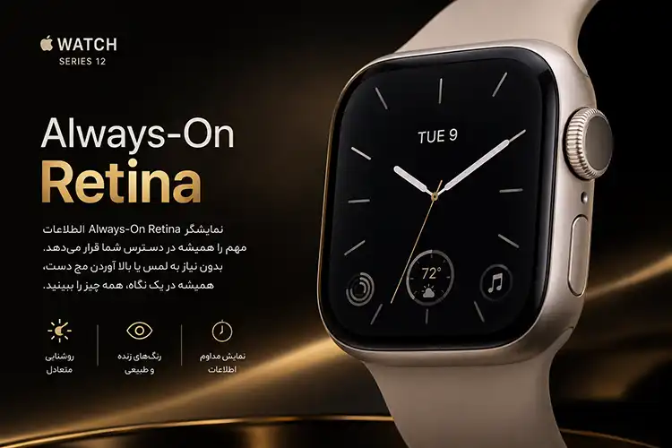 اپل واچ سری 12 آلمینیوم 42 میلی متری - GPS + Cellular 1 نمایشگر Always-On Retina
