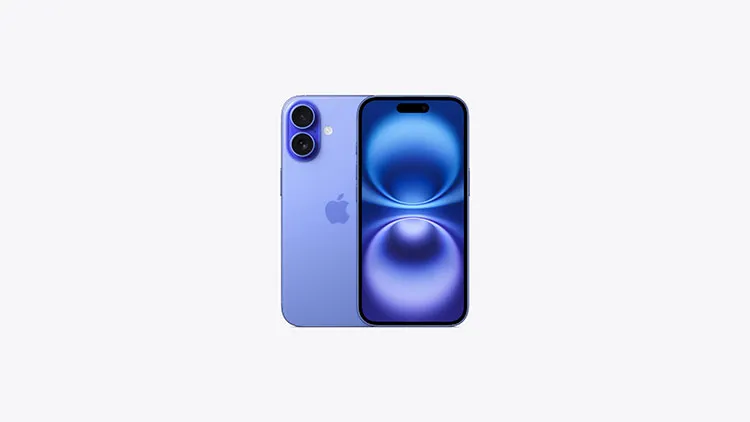 ایفون 16 نرمال آبی گوشی موبایل اپل iPhone 16 CH/A ظرفیت 128 گیگابایت رم 8 گیگابایت دو سیمکارت فیزیکی - Not Active - بدون رجیستر - Image 1