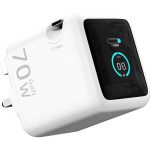 شارژ دیواری 70 وات هوشمند پاورولوژی Powerology Halo Dual-Port GaN Charger PWCUQC051 - Image 3