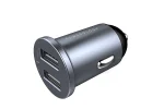 شارژر فندکی 24 وات پاورولوژی Powerology Dual USB-A Port Mini Car Charger PCCSR001-GY