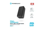 پاوربانک 65 وات پاورولوژی مدل Onyx_PP019_PPBCHA19 ظرفیت 20000 میلی‌آمپر ساعت
