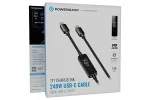 کابل 1.2 متر USB C به USB C پاورولوژی Powerology TFT Chargelink 240W USB-C Cable PCABCM0121BK