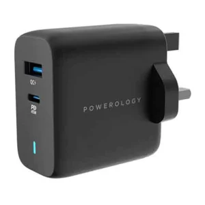شارژر دیواری پاورولوژی Powerology Ultra-Quick GaN Charger 45W به همراه کابل USB-C3