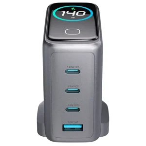 2 شارژر 140 وات پاورولوژی Powerology Voltflow 140W GaN Wall Charger