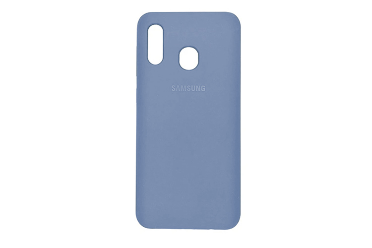نقره-ای-ابی کاور سیلیکونی Silicon Cover مناسب سامسونگ Galaxy A30