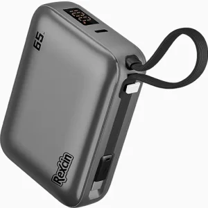 پاور بانک رکسین Rexin مدل P21 ظرفیت 20000 میلی‌آمپرساعت توان 65 وات